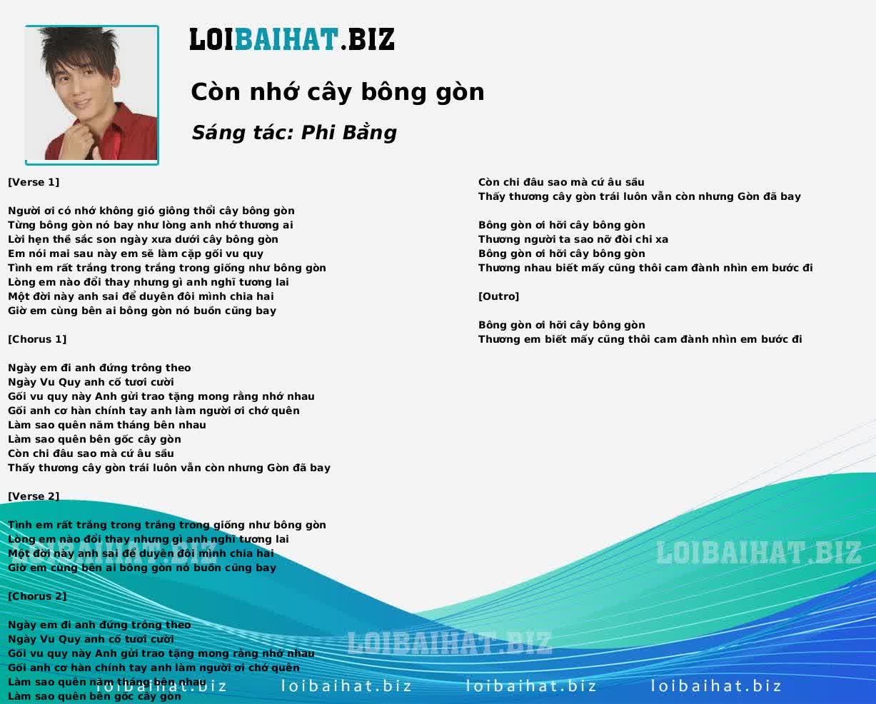 Còn nhớ cây bông gòn