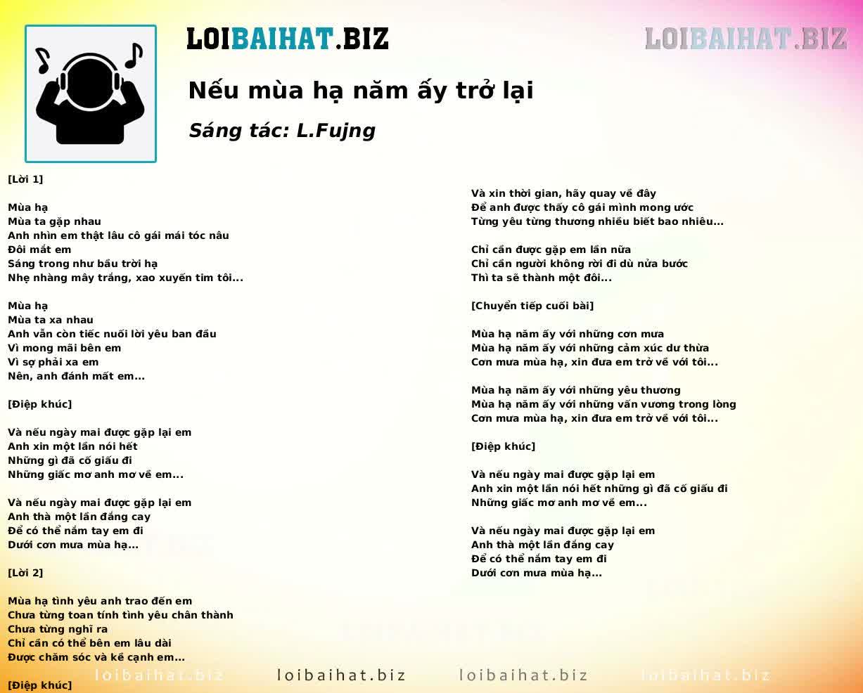 Nếu mùa hạ năm ấy trở lại