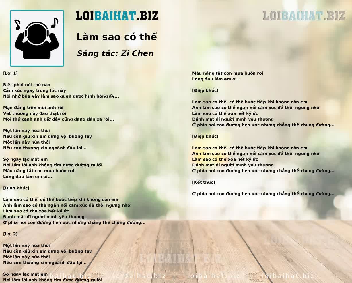 Làm sao có thể