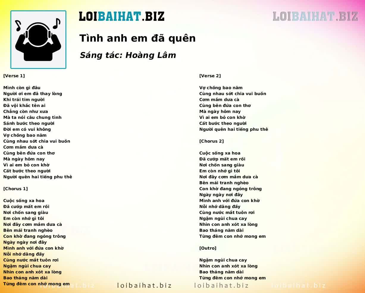 Tình anh em đã quên