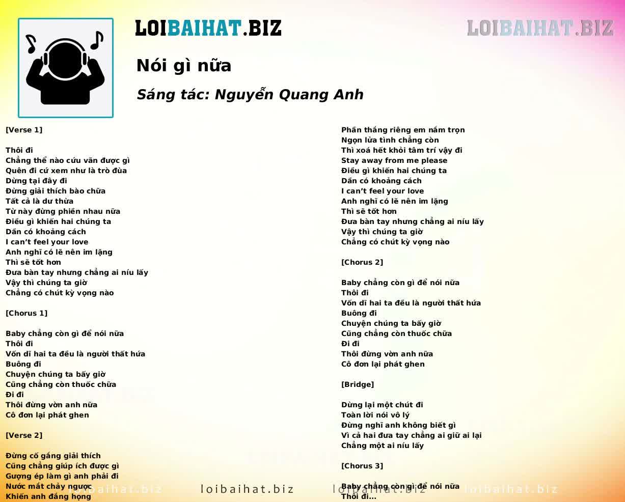 Nói gì nữa