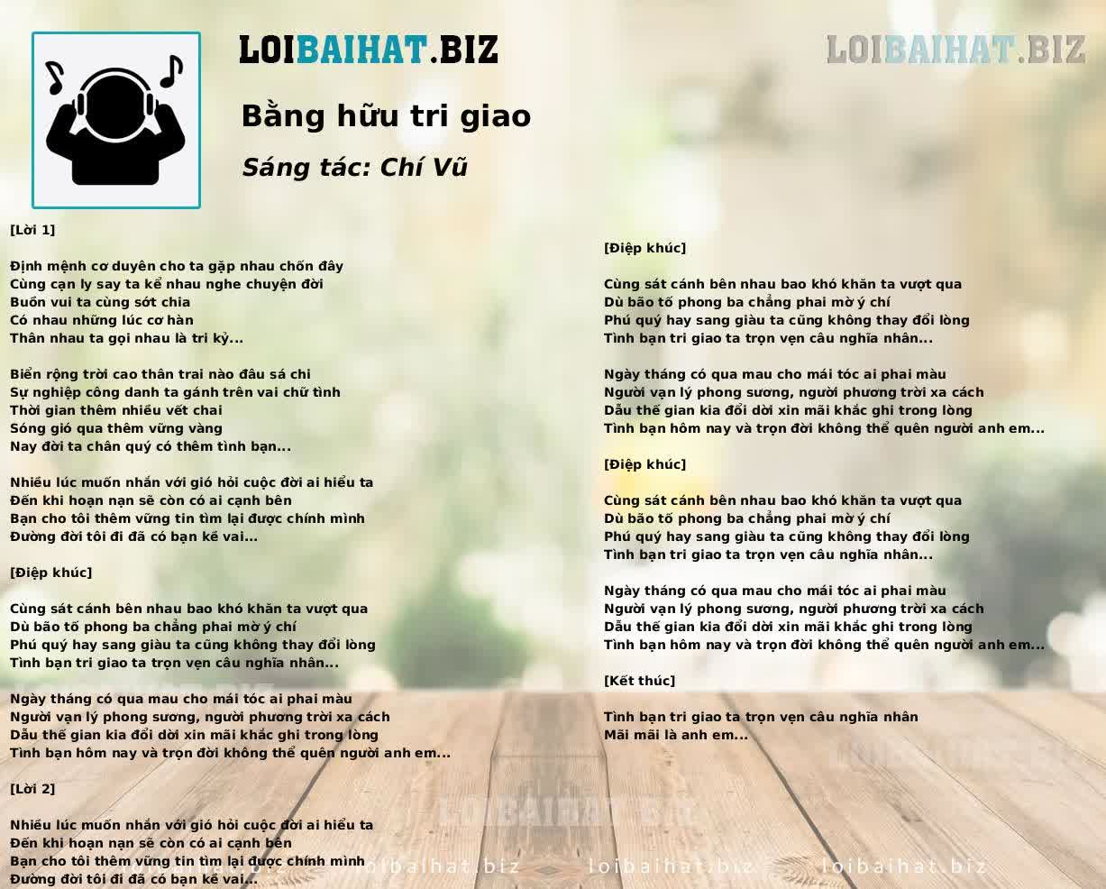 Bằng hữu tri giao