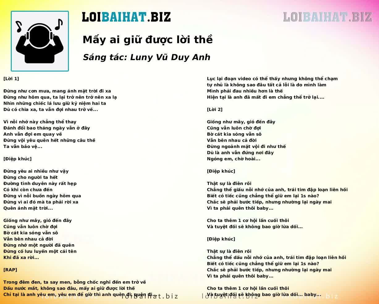 Mấy ai giữ được lời thề