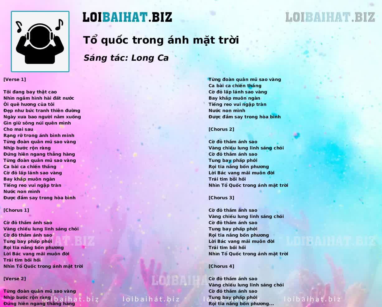 Tổ quốc trong ánh mặt trời