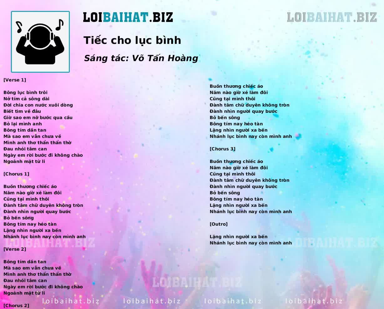 Tiếc cho lục bình