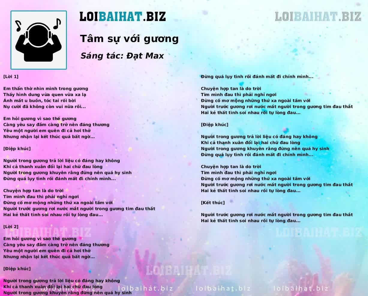 Tâm sự với gương