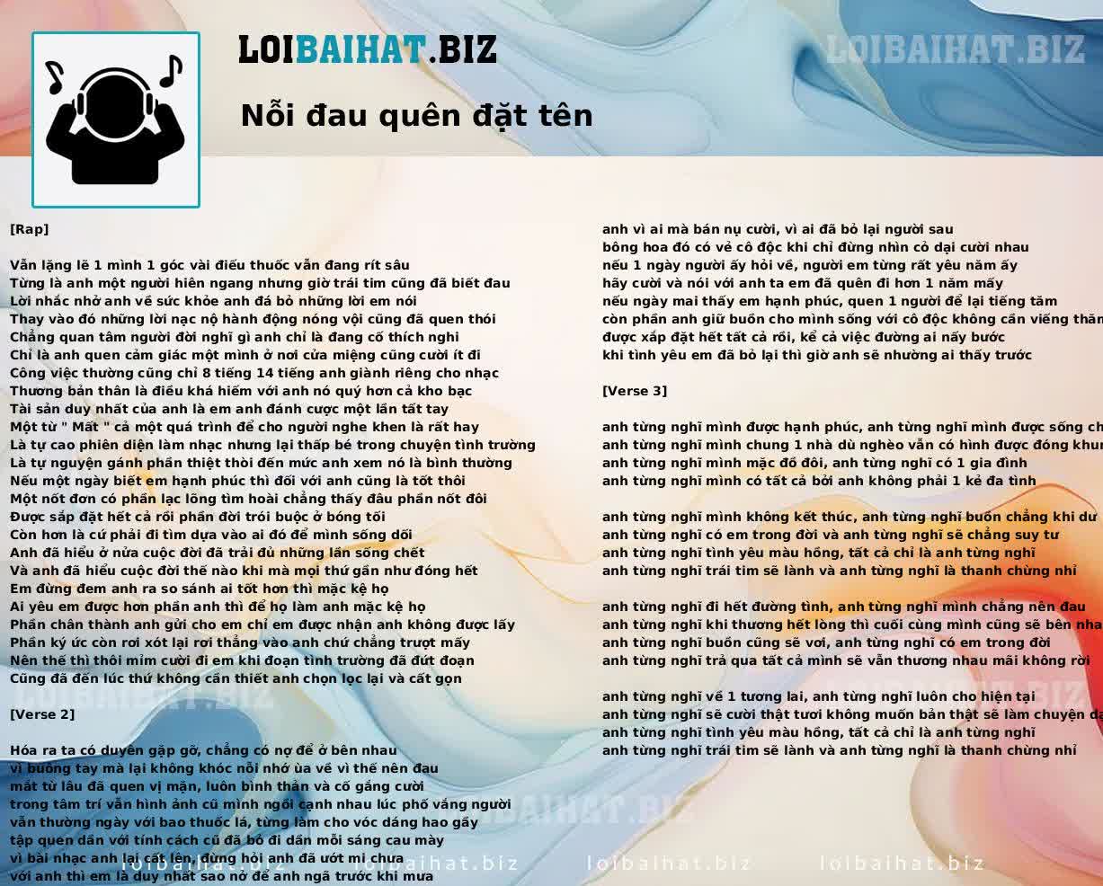 Nỗi đau quên đặt tên
