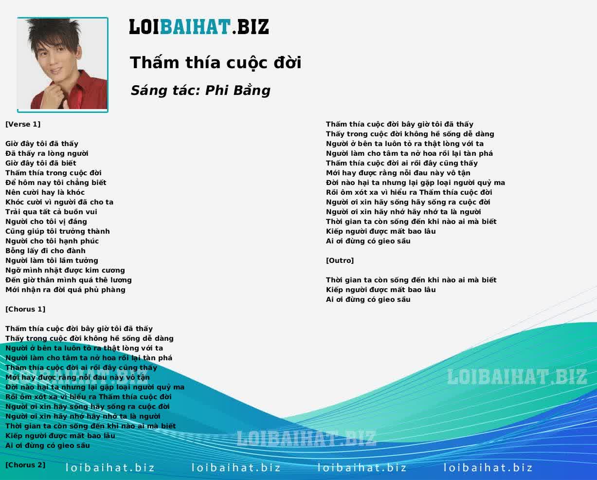 Thấm thía cuộc đời