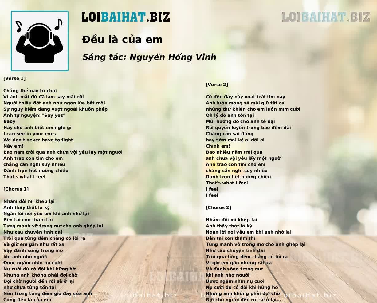 Đều là của em