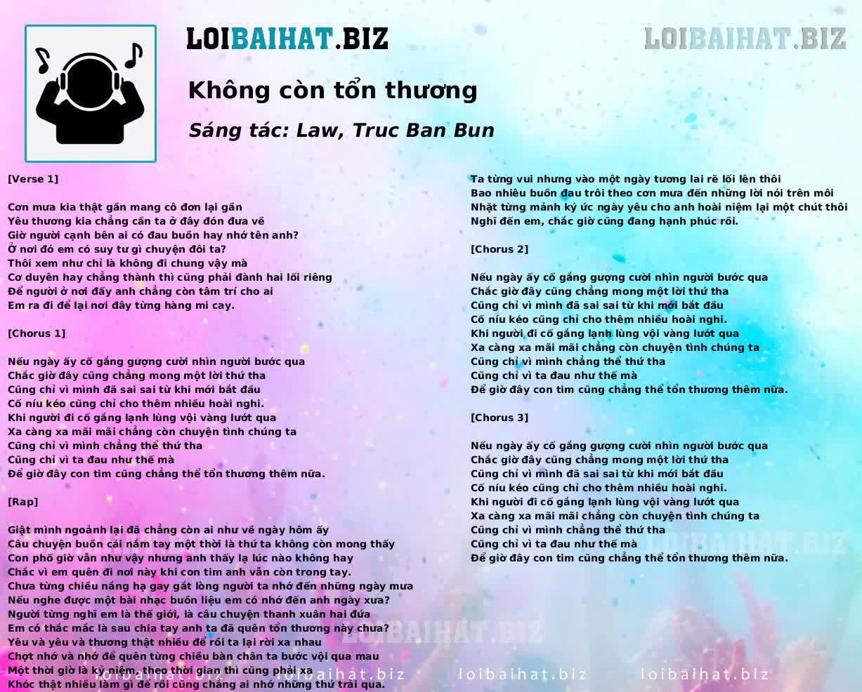 Không còn tổn thương