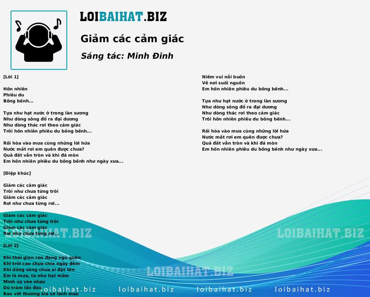 Giảm các cảm giác