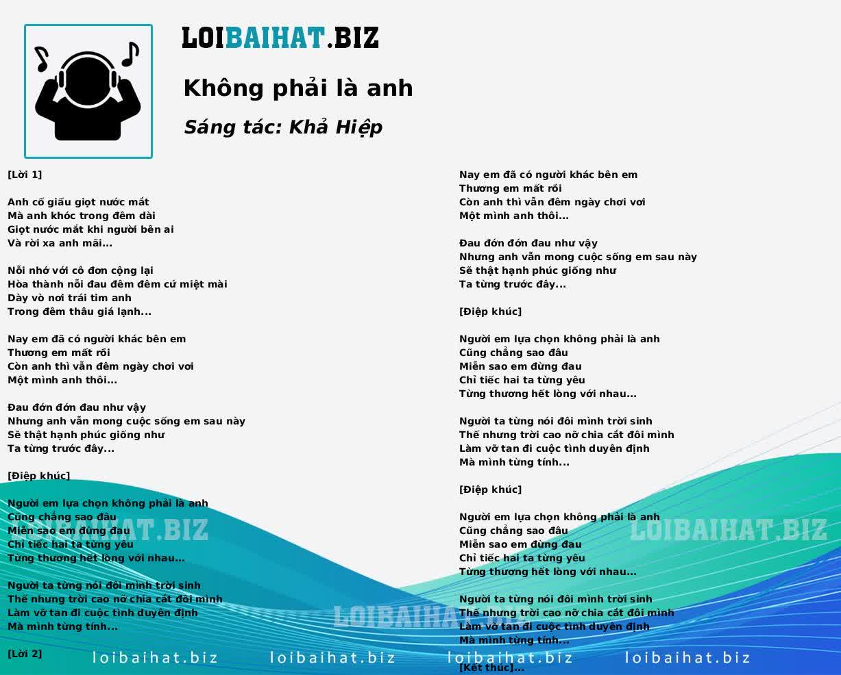 Không phải là anh