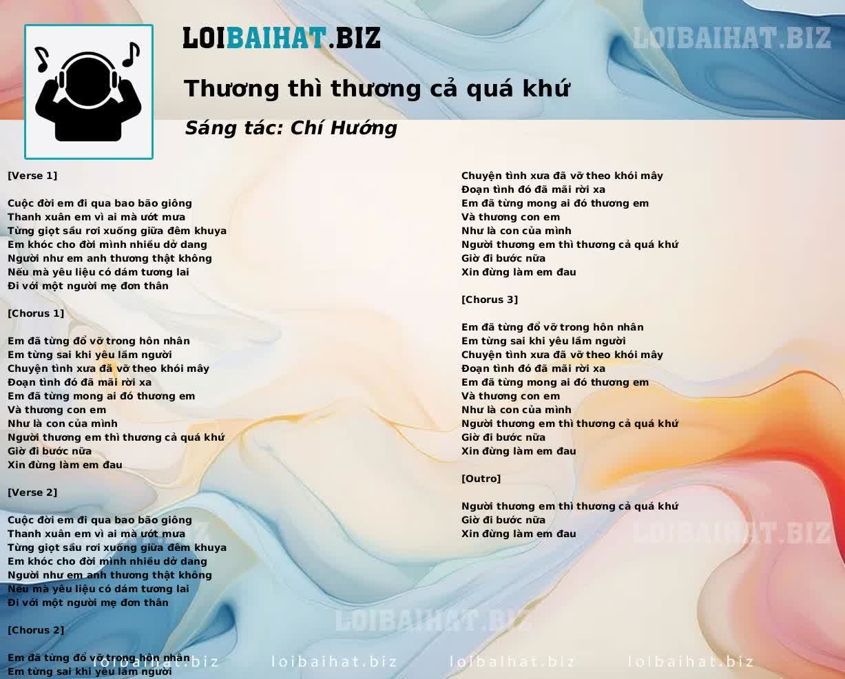 Thương thì thương cả quá khứ