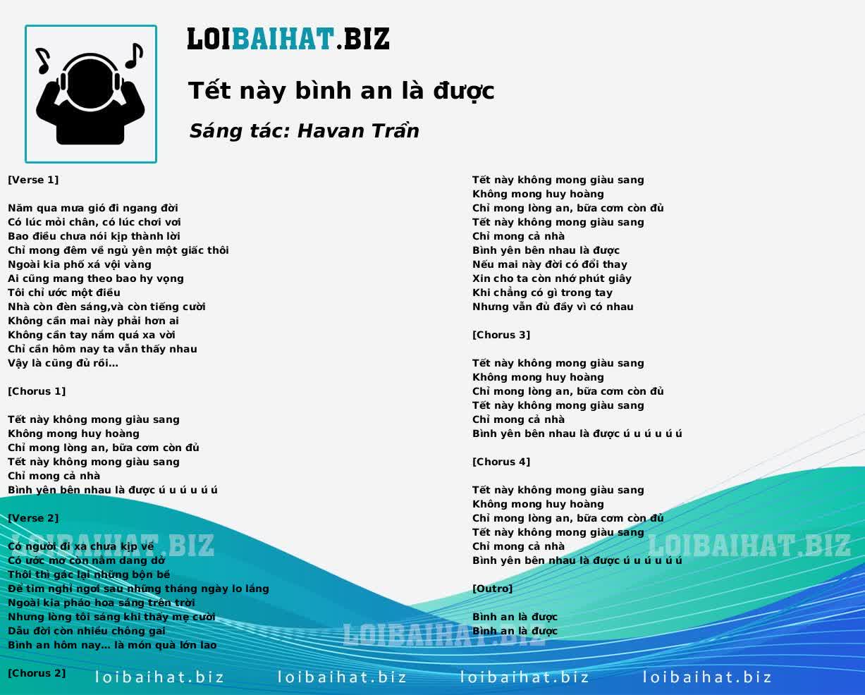 Tết này bình an là được