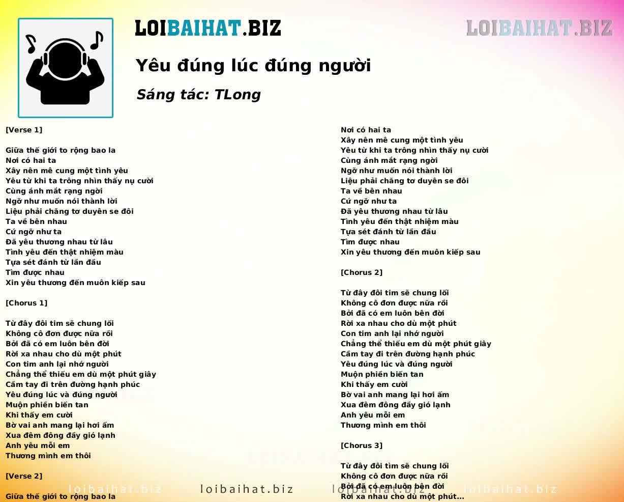 Yêu đúng lúc đúng người