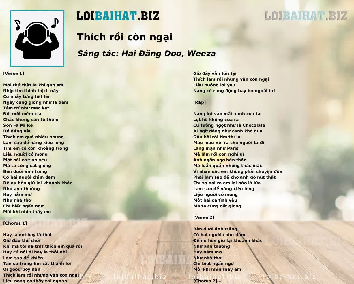 Thích rồi còn ngại