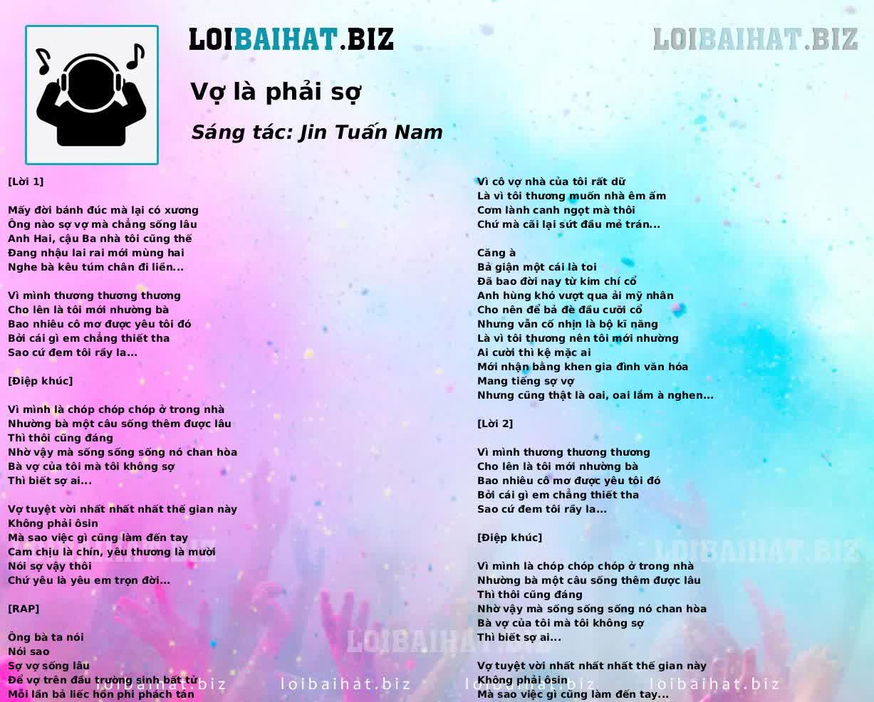 Vợ là phải sợ