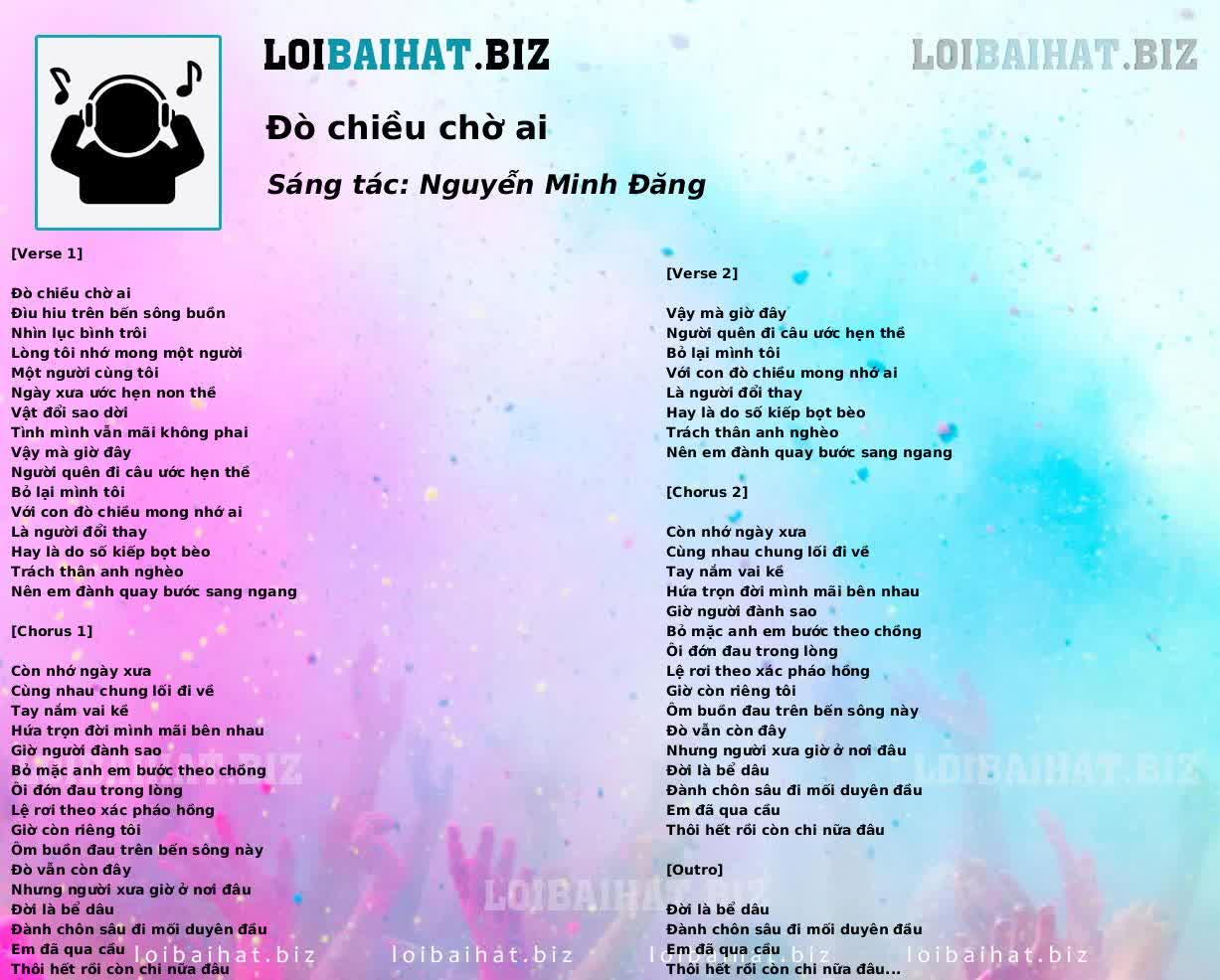 Đò chiều chờ ai