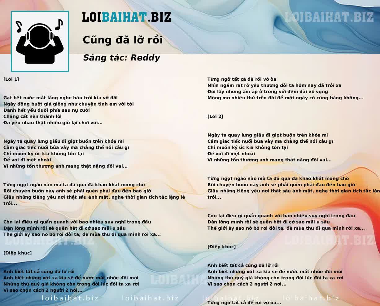 Cũng đã lỡ rồi