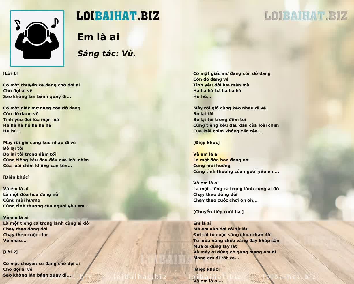 Em là ai