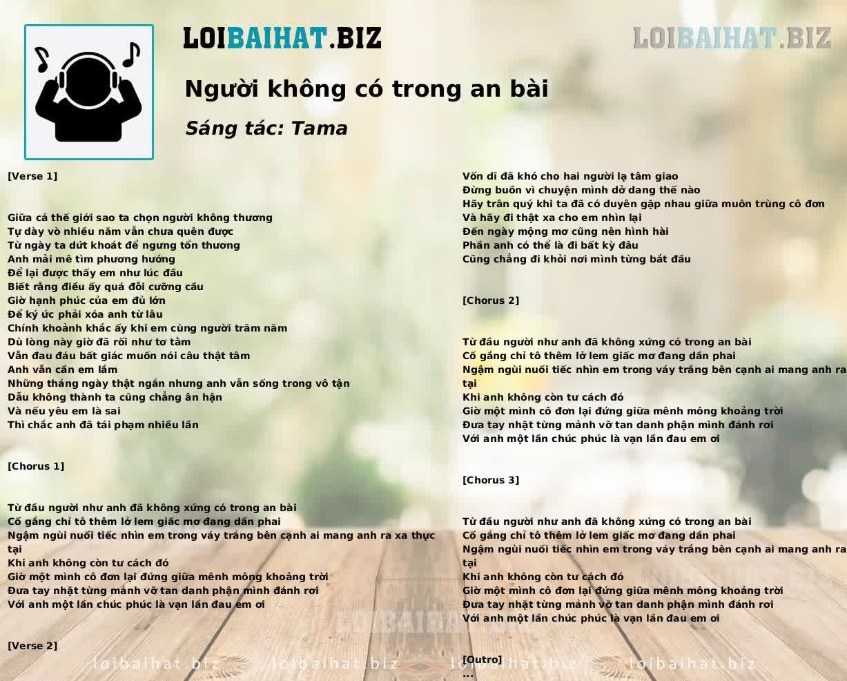 Người không có trong an bài