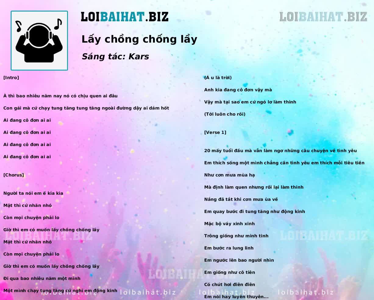 Lấy chồng chống lầy