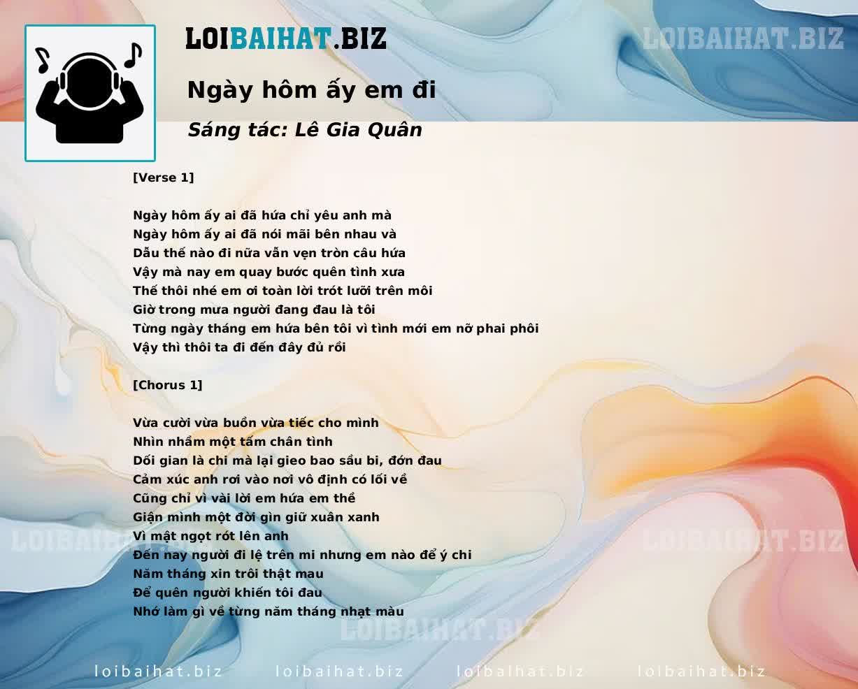 Ngày hôm ấy em đi