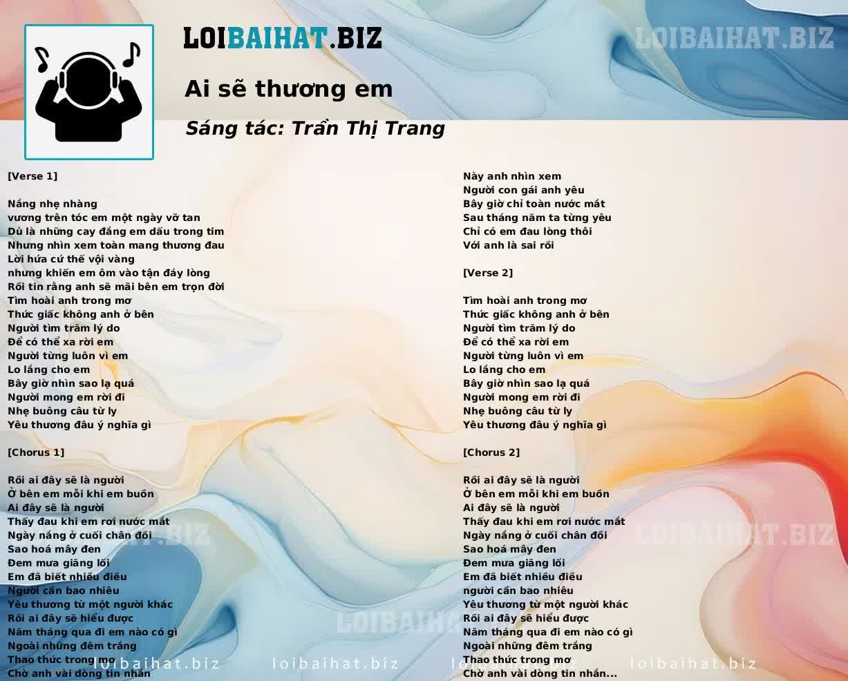 Ai sẽ thương em