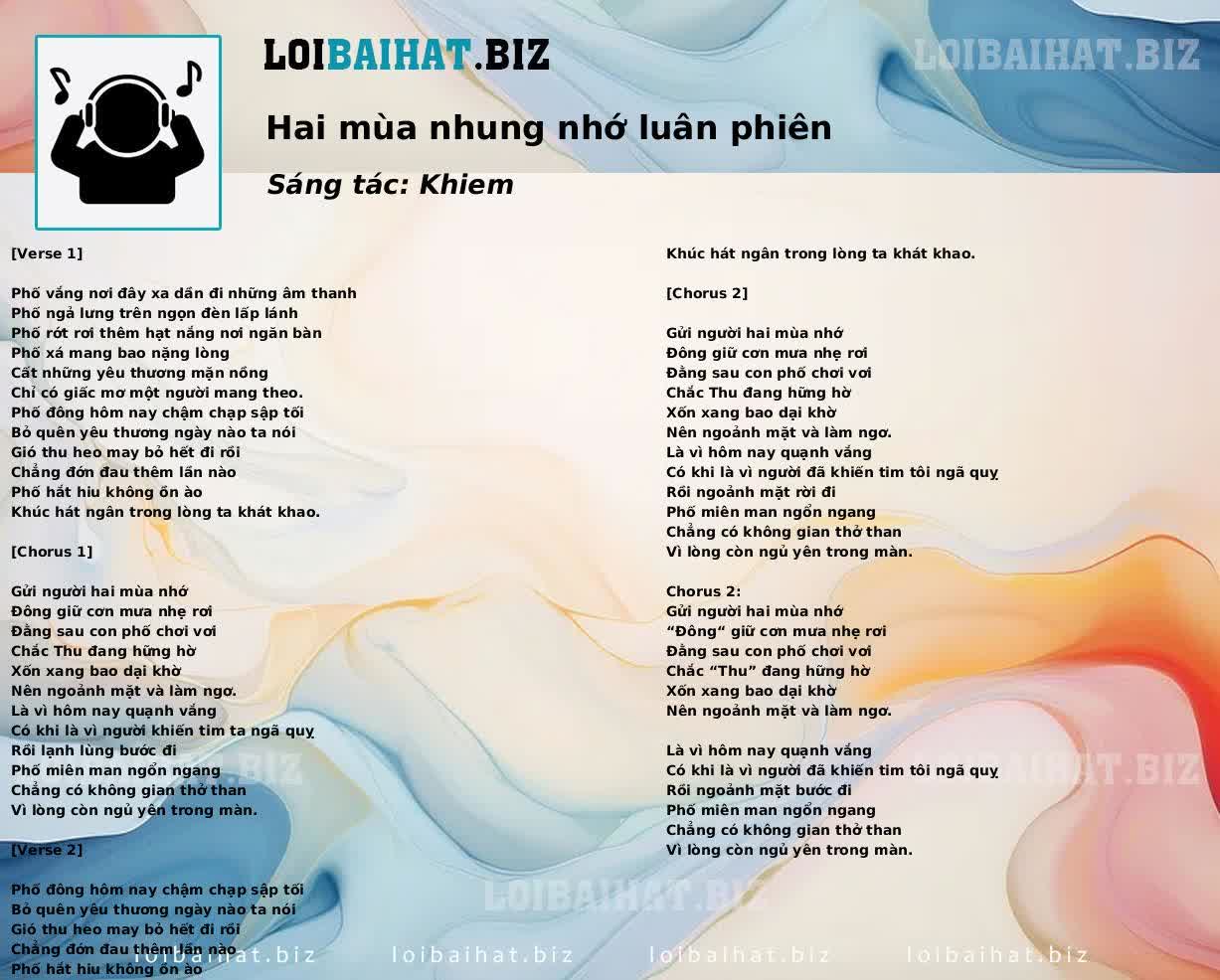 Hai mùa nhung nhớ luân phiên