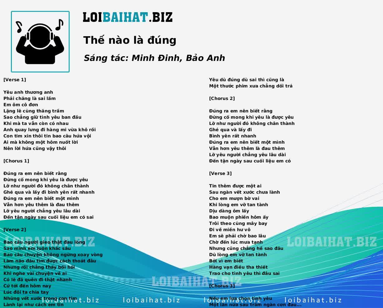 Thế nào là đúng