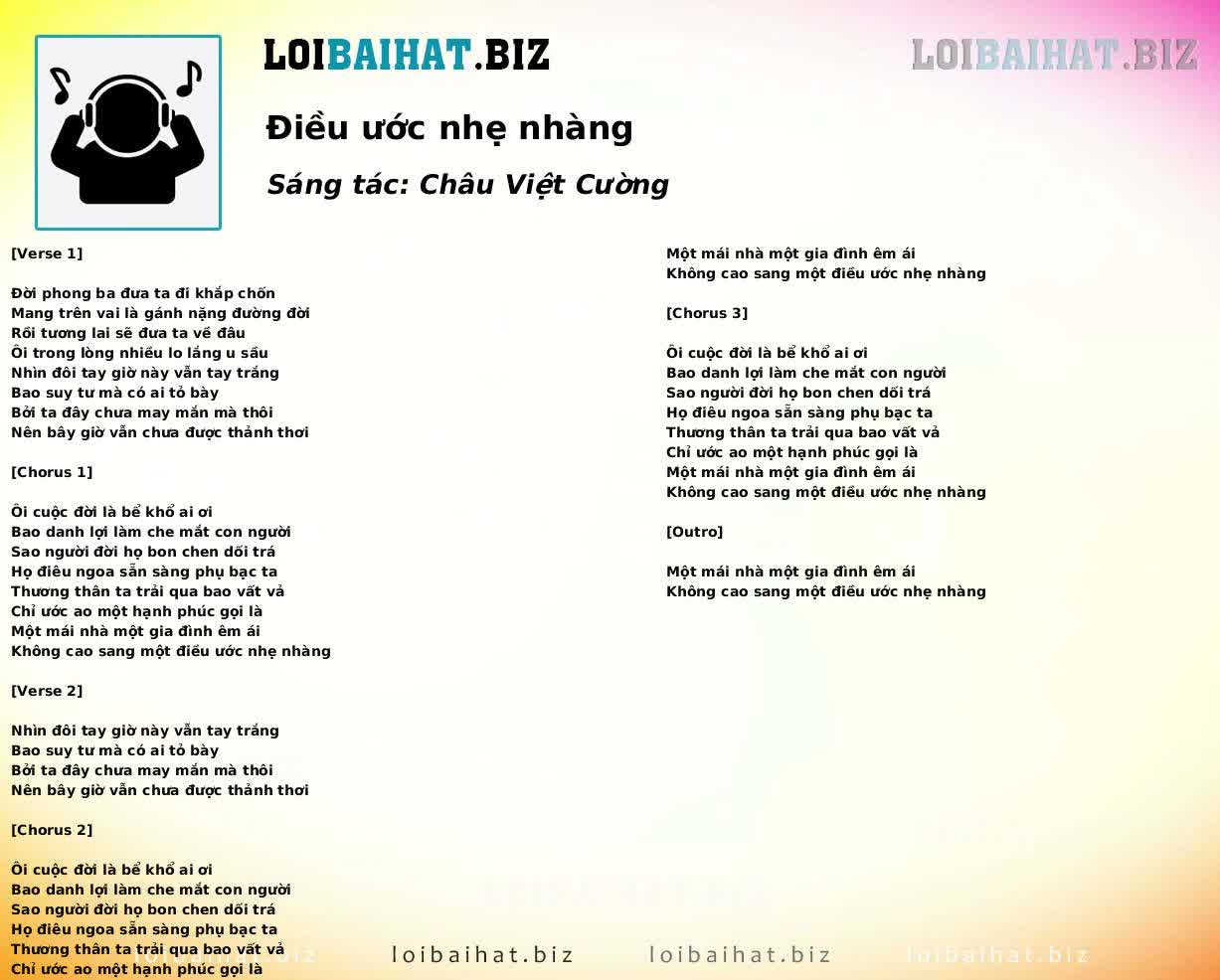 Điều ước nhẹ nhàng