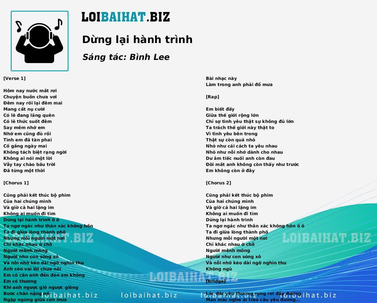 Dừng lại hành trình