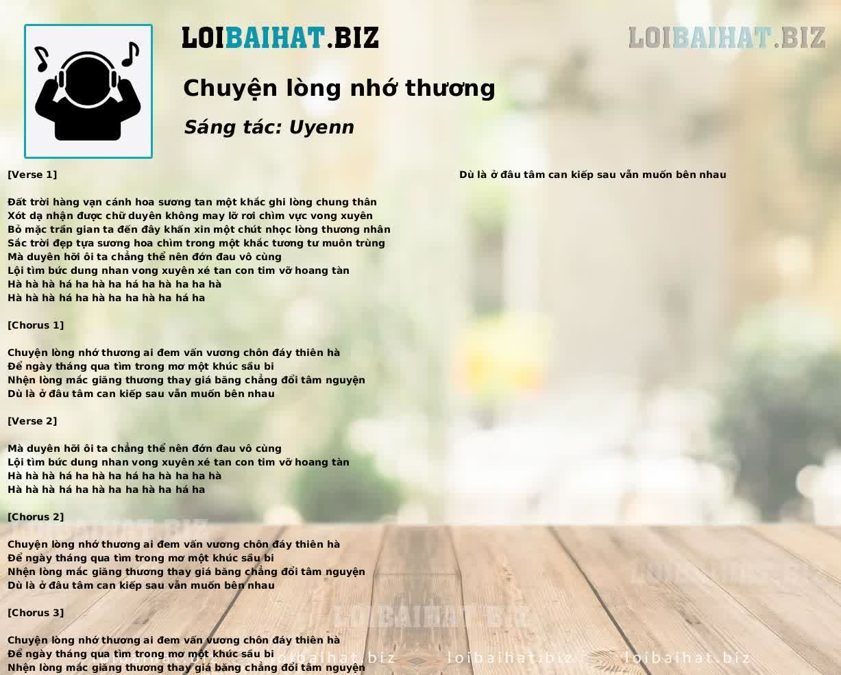 Chuyện lòng nhớ thương