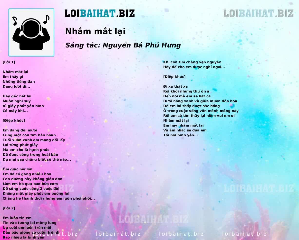 Nhắm mắt lại