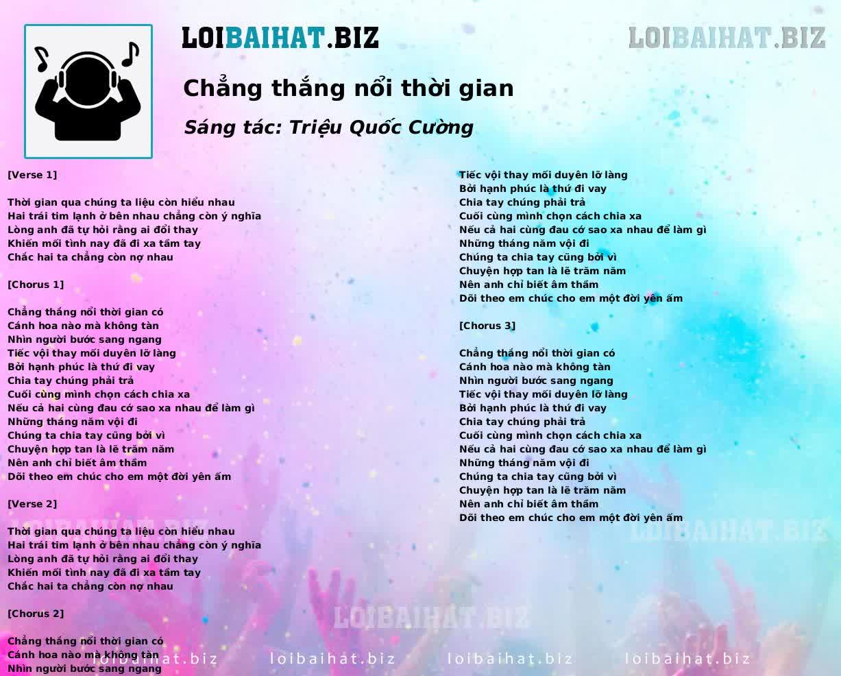 Chẳng thắng nổi thời gian