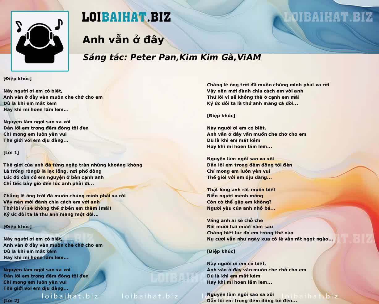 Anh vẫn ở đây