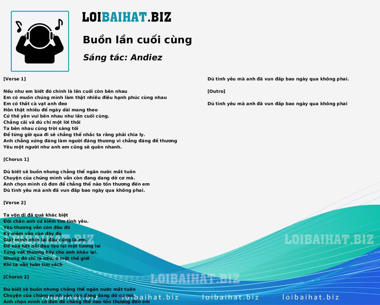 Buồn lần cuối cùng