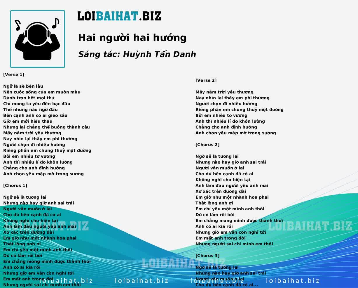 Hai người hai hướng