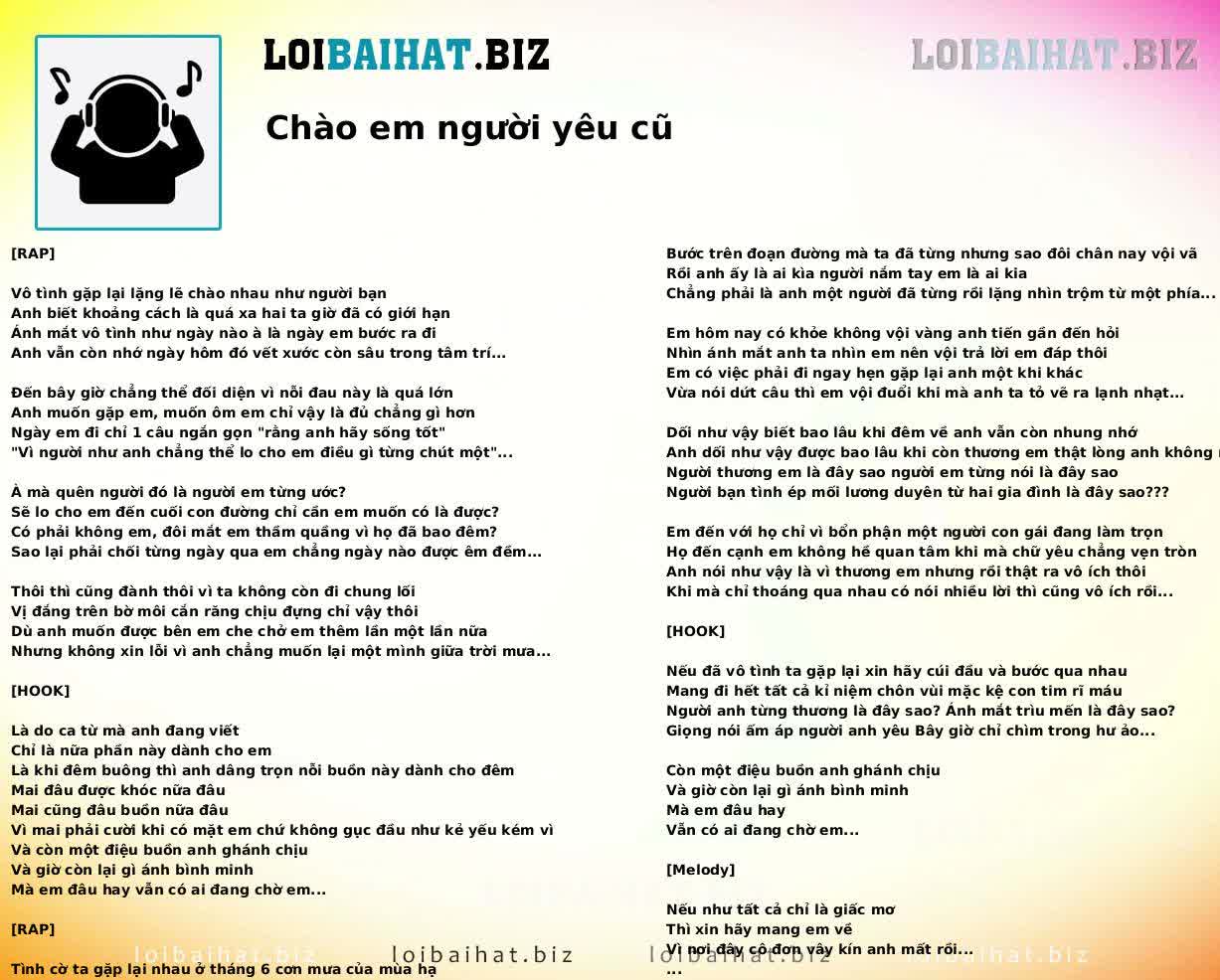 Chào em người yêu cũ