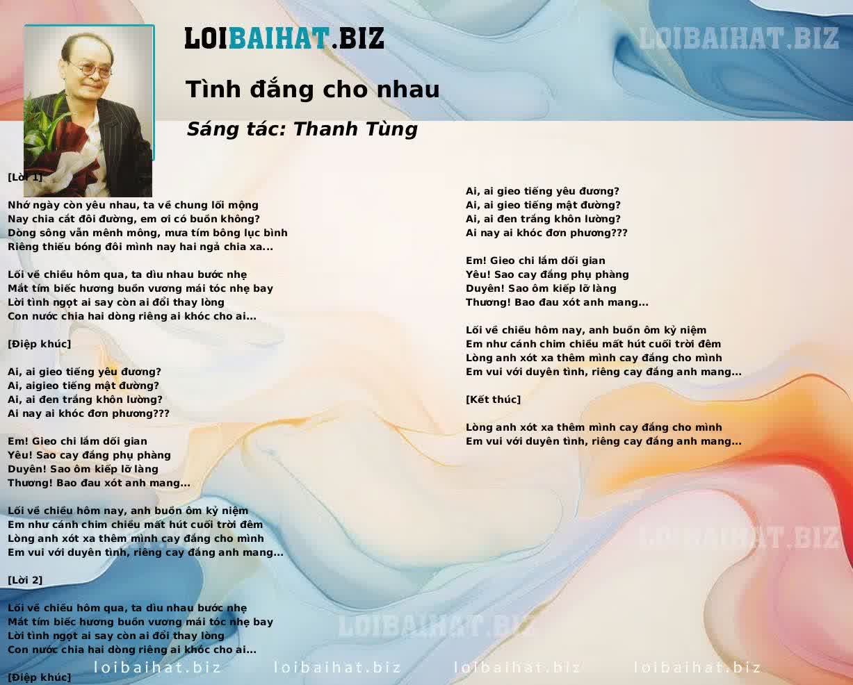 Tình đắng cho nhau