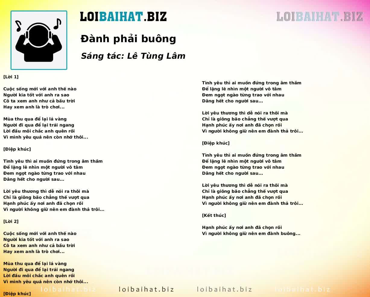 Đành phải buông