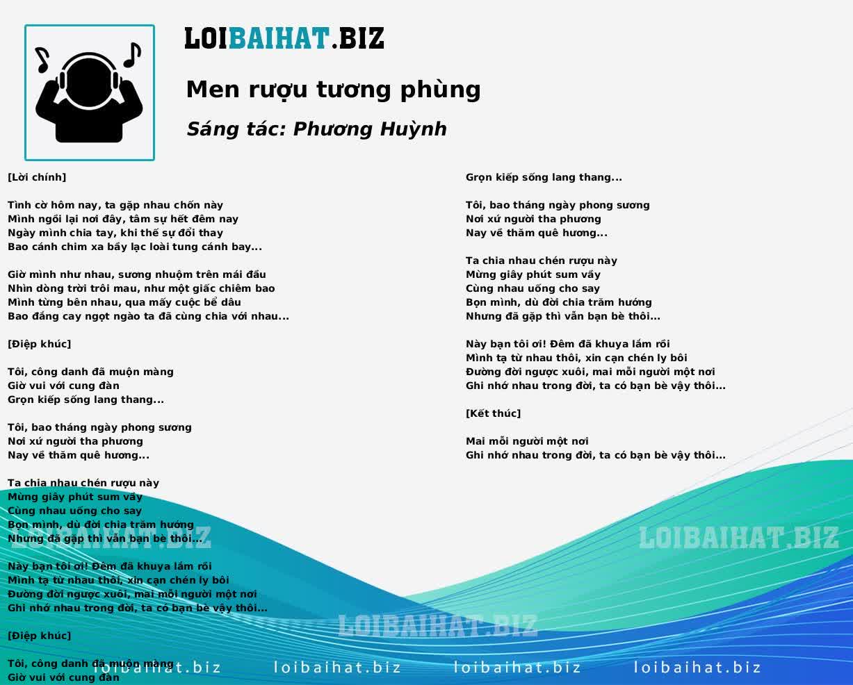 Men rượu tương phùng