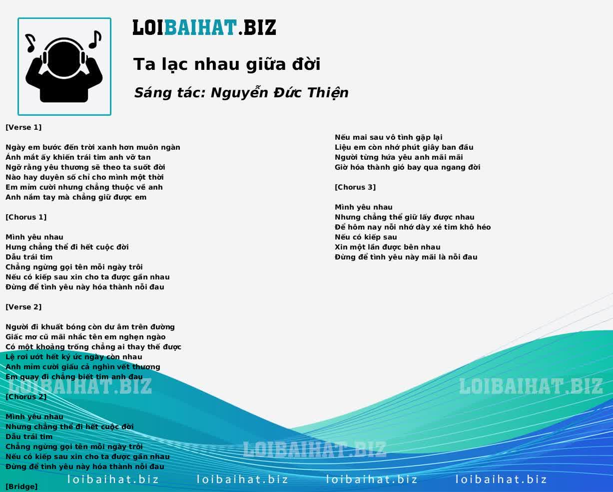 Ta lạc nhau giữa đời