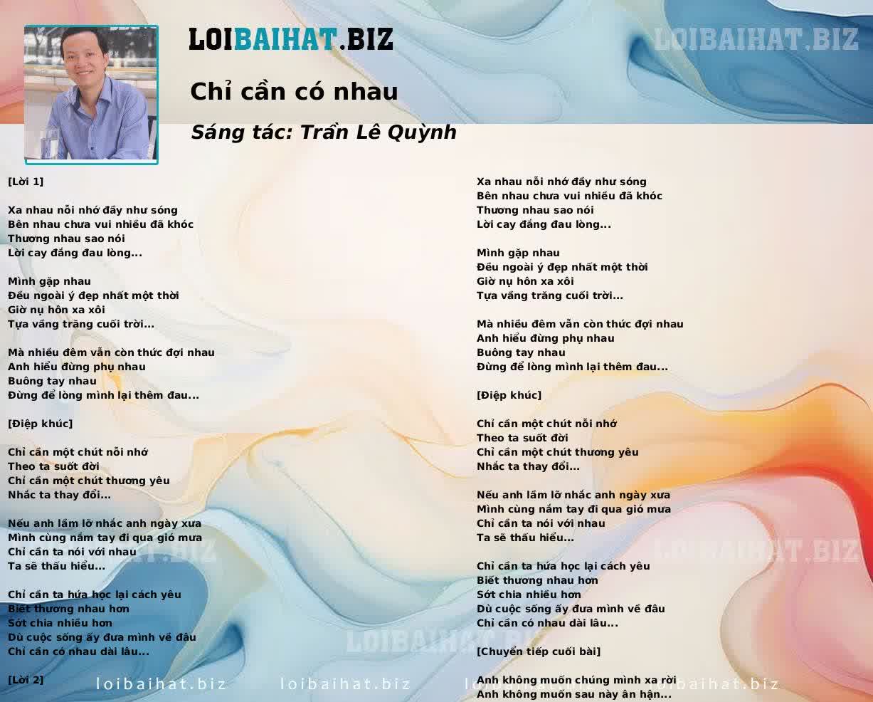 Chỉ cần có nhau