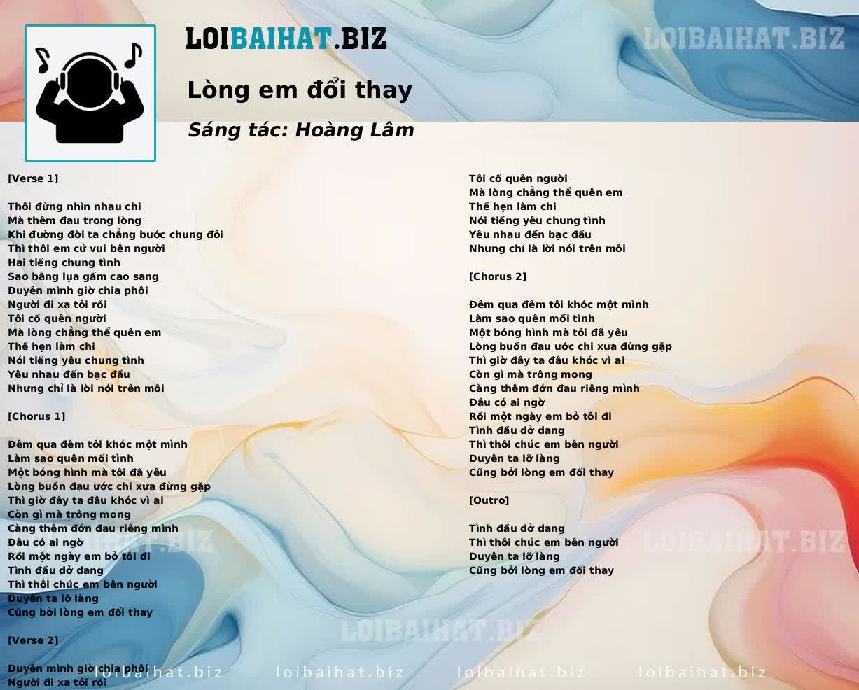 Lòng em đổi thay