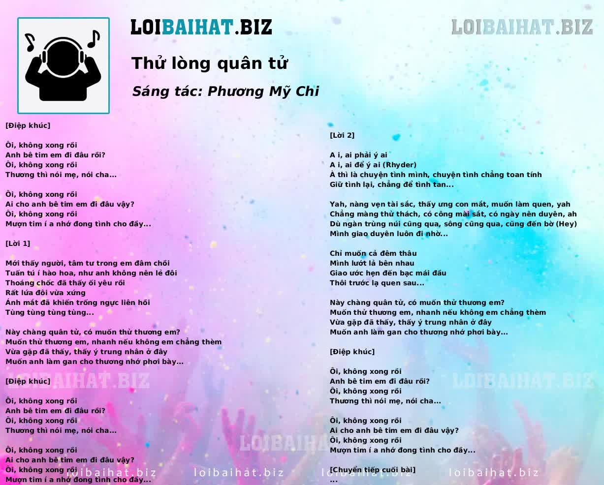 Thử lòng quân tử
