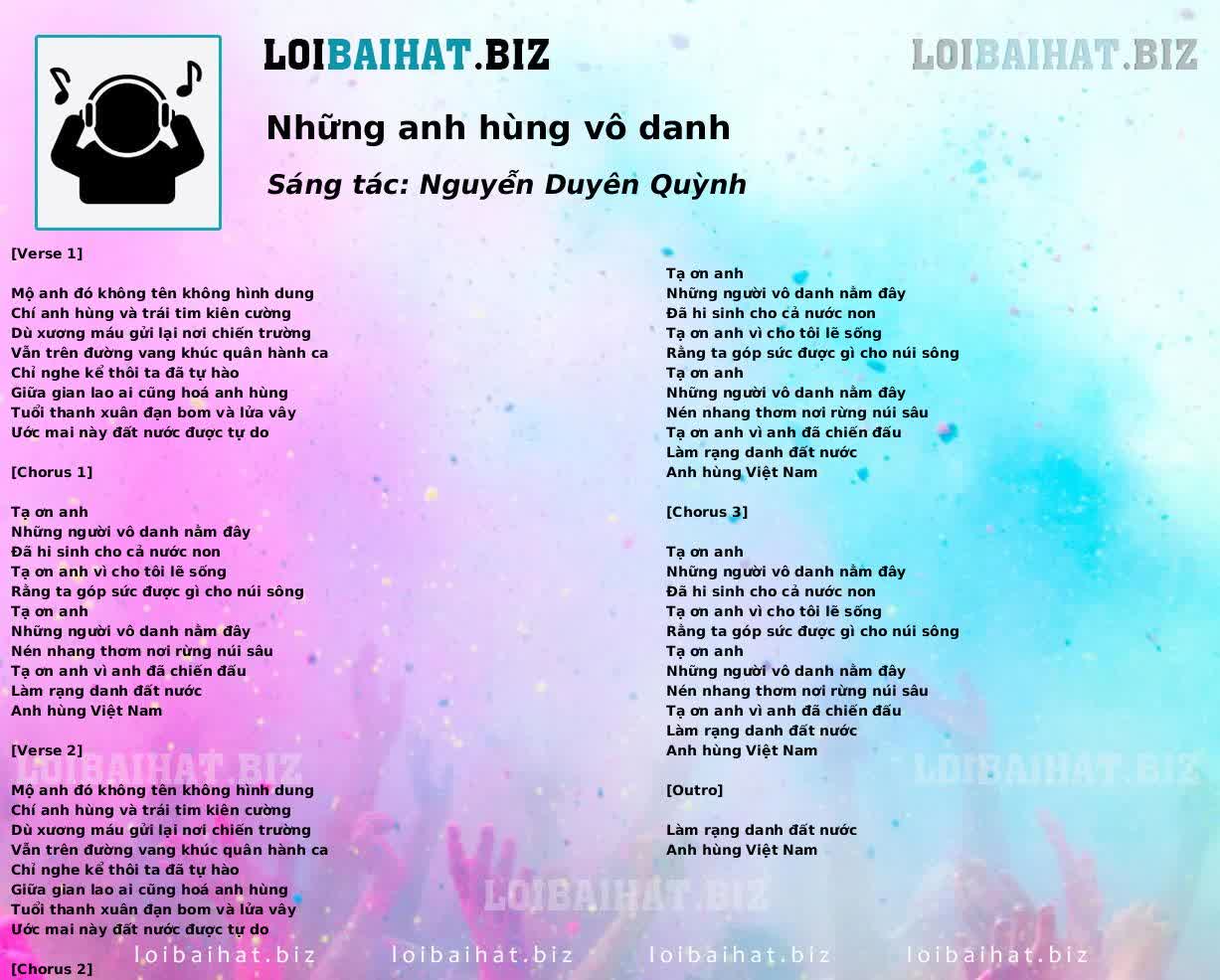 Những anh hùng vô danh