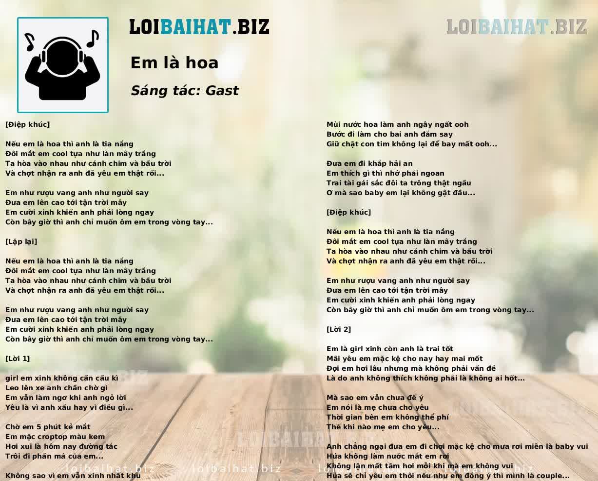 Em là hoa