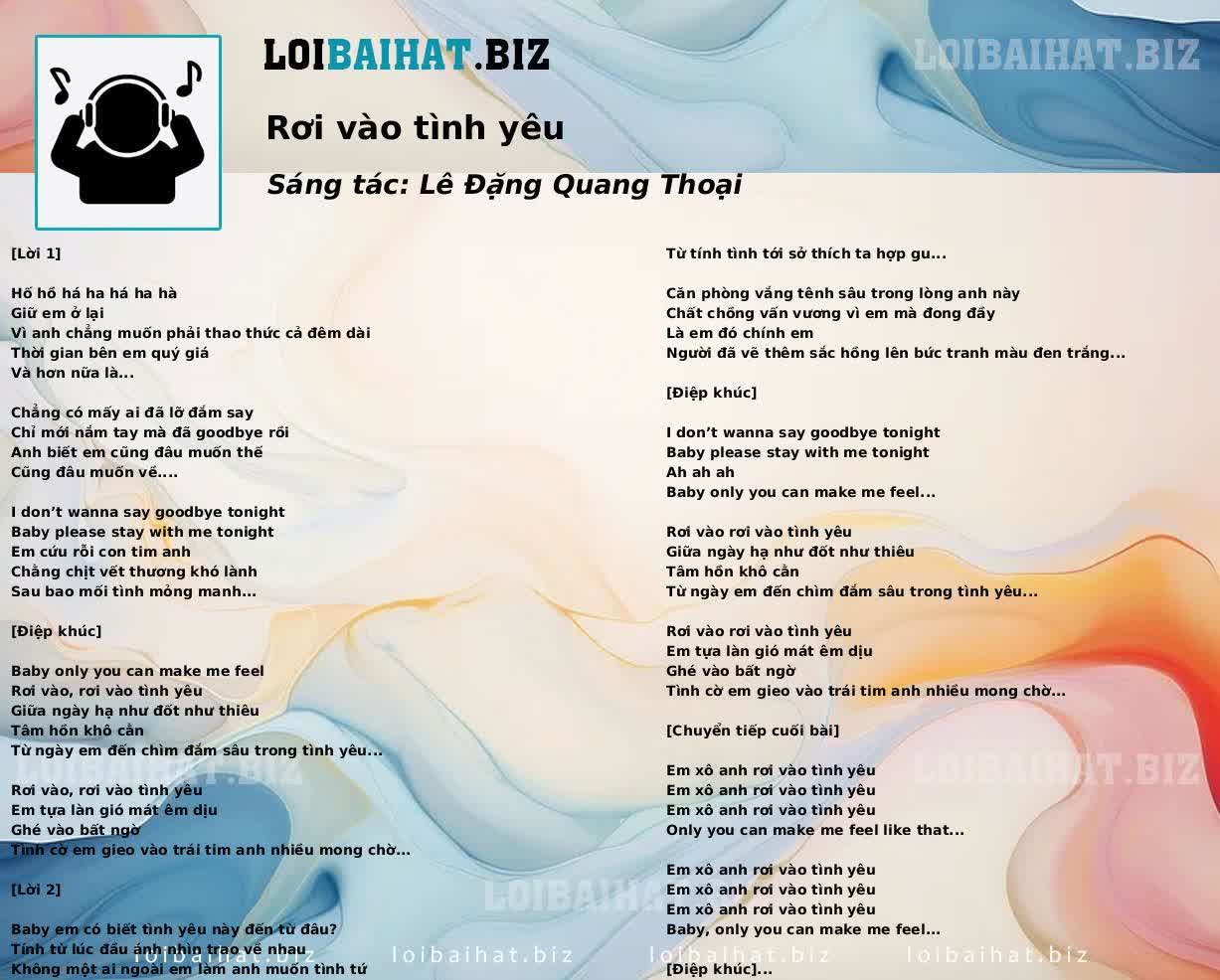 Rơi vào tình yêu