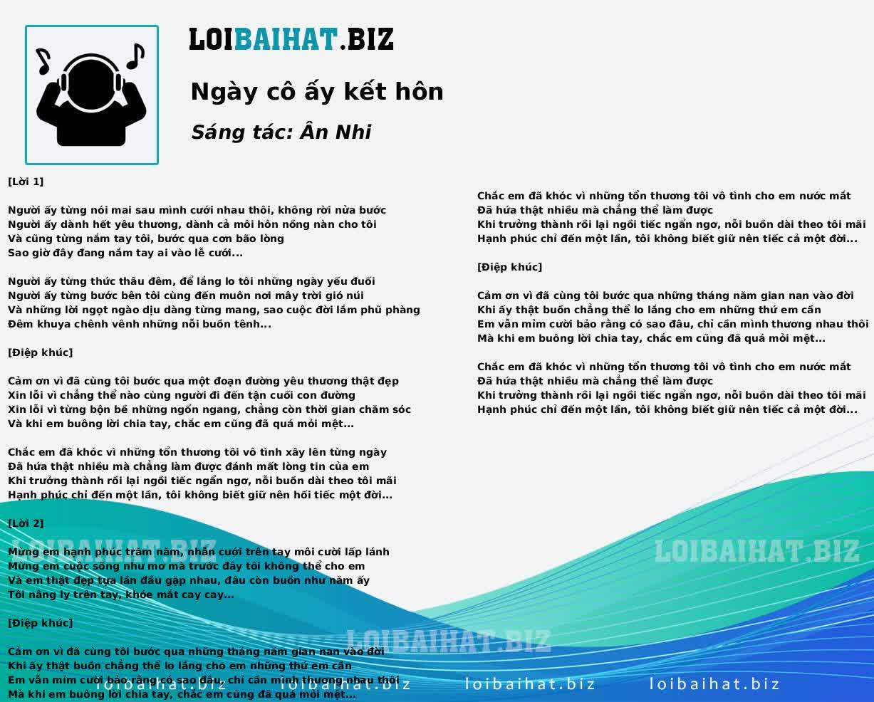 Ngày cô ấy kết hôn